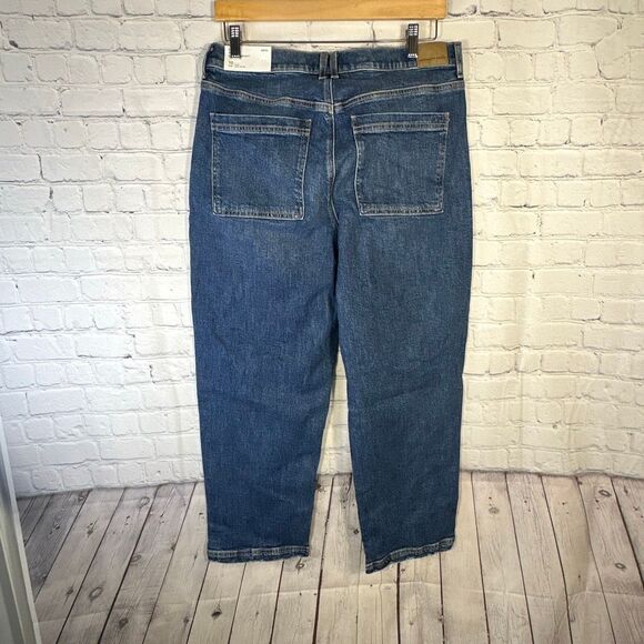 NEW American Eagle Jeans Womens 10 Super High Rise Baggy Straight Short Stretch - Picture 5 of 13